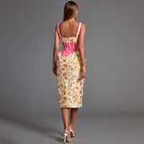 Floral Jacquard Maddison Midi Dress