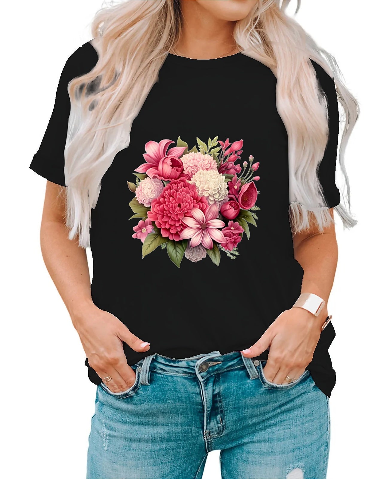 Earkoha Graphic T Shirts for Women Summer Casual Halloween Printed Tee Cotton Tops Loose Fit