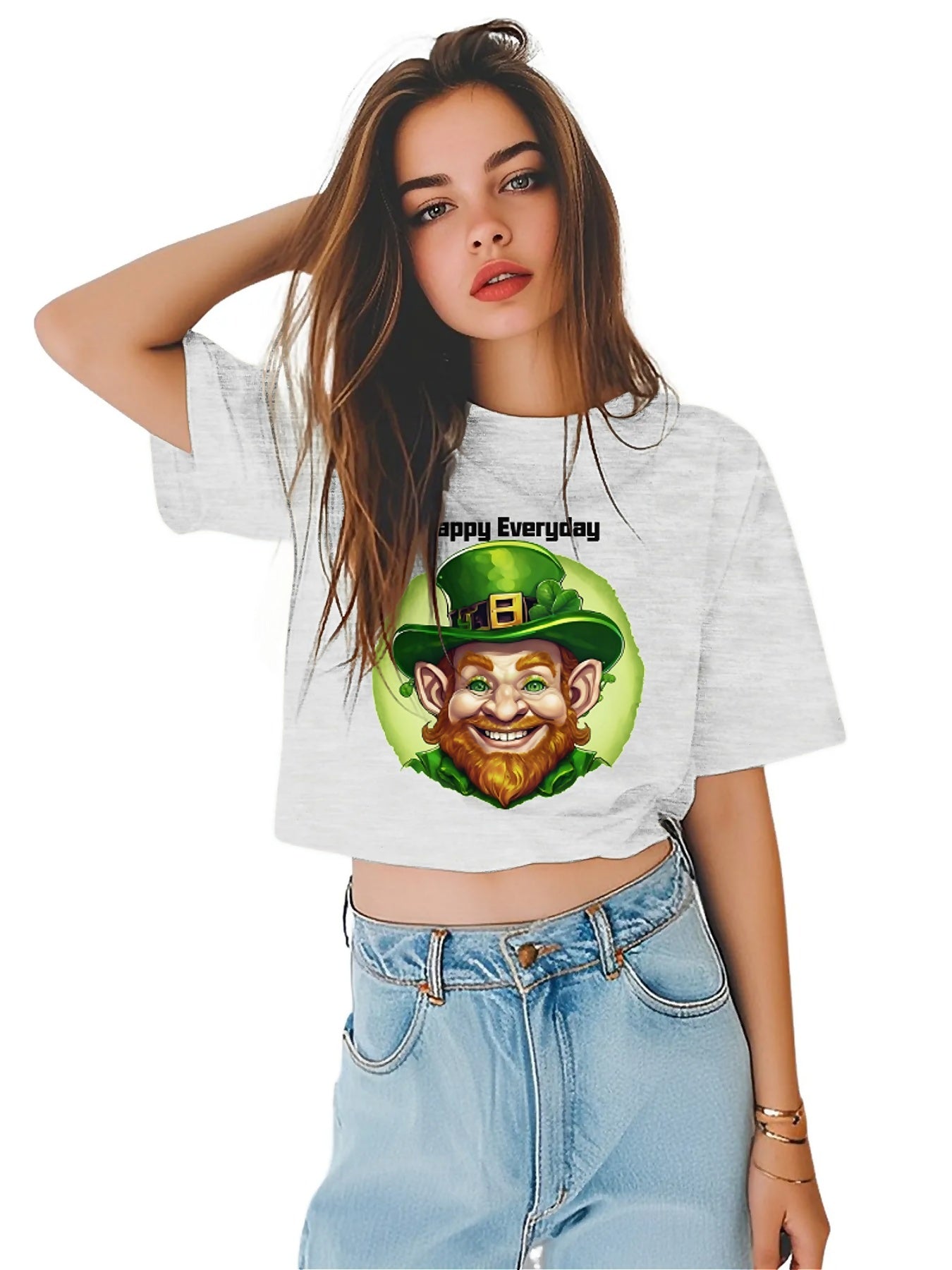 Earkoha Graphic T Shirts for Women Summer Casual Halloween Printed Tee Cotton Tops Loose Fit