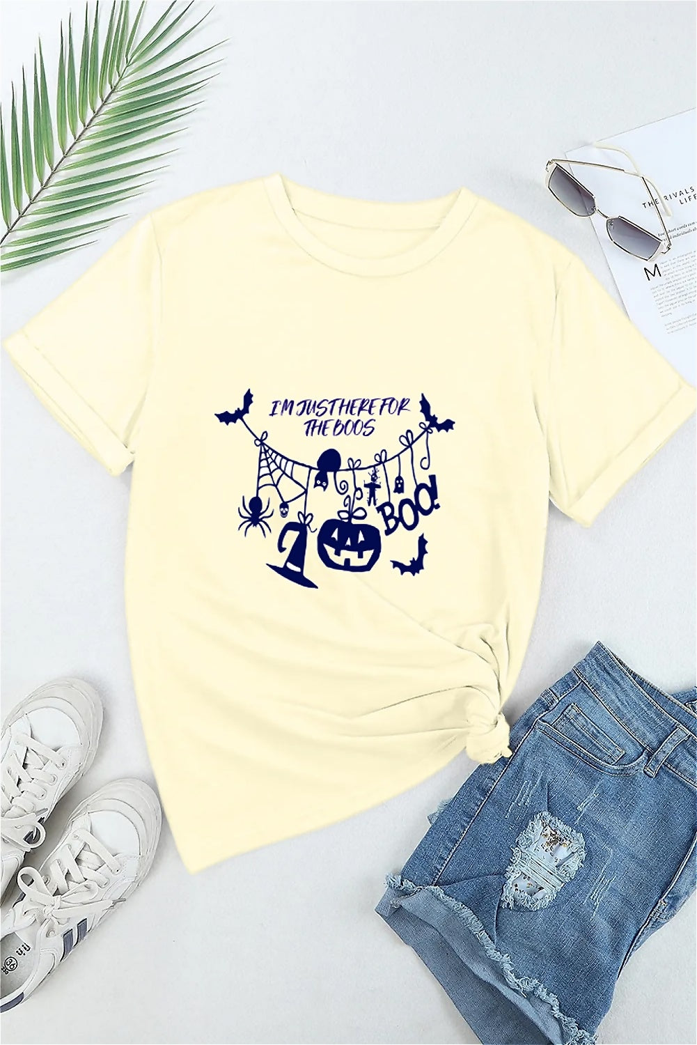 Earkoha Graphic T Shirts for Women Summer Casual Halloween Printed Tee Cotton Tops Loose Fit