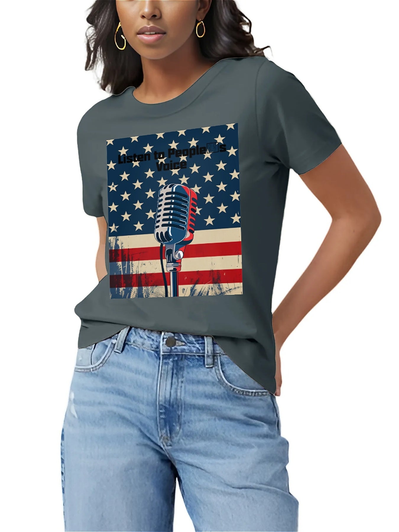 Earkoha Graphic T Shirts for Women Summer Casual Halloween Printed Tee Cotton Tops Loose Fit