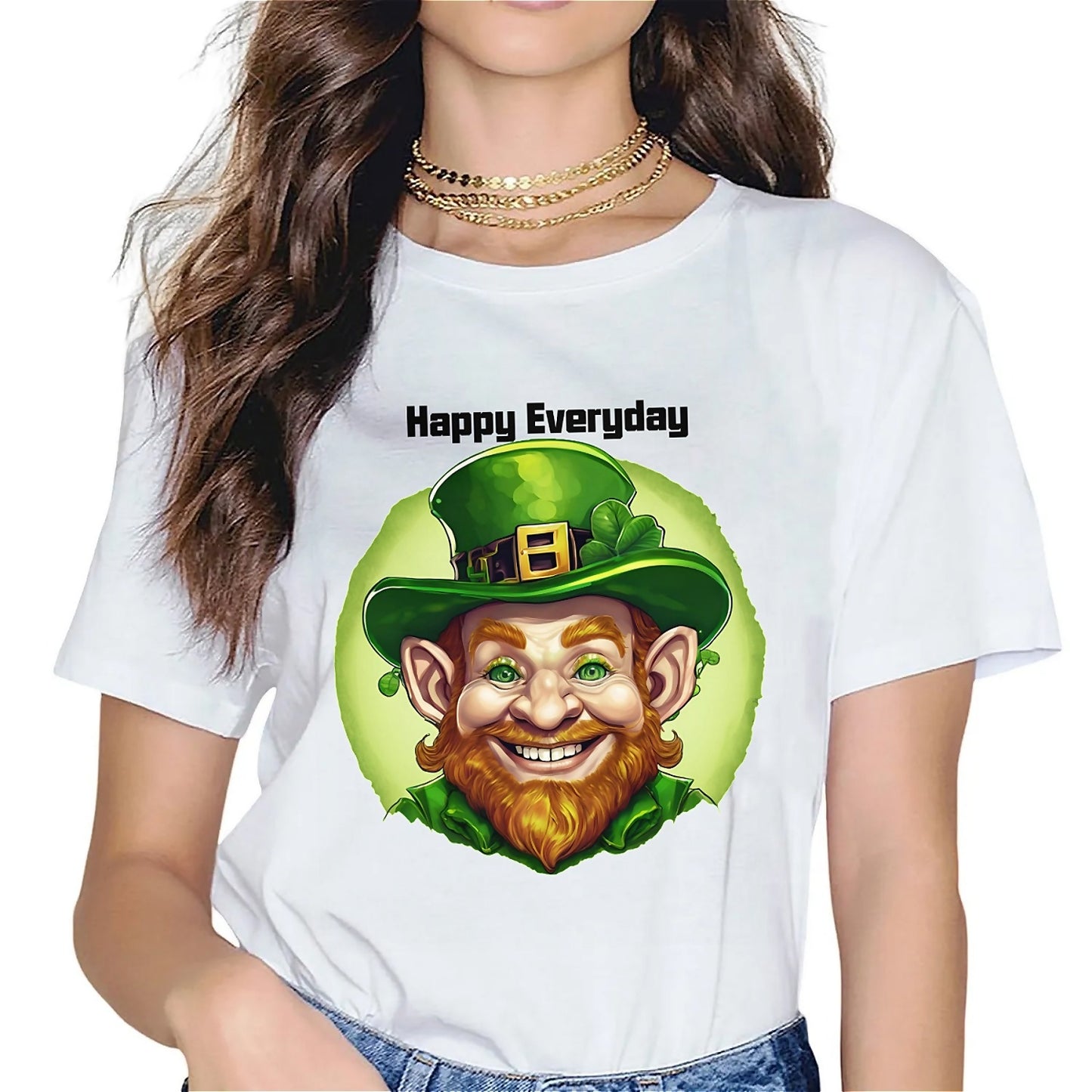 Earkoha Graphic T Shirts for Women Summer Casual Halloween Printed Tee Cotton Tops Loose Fit
