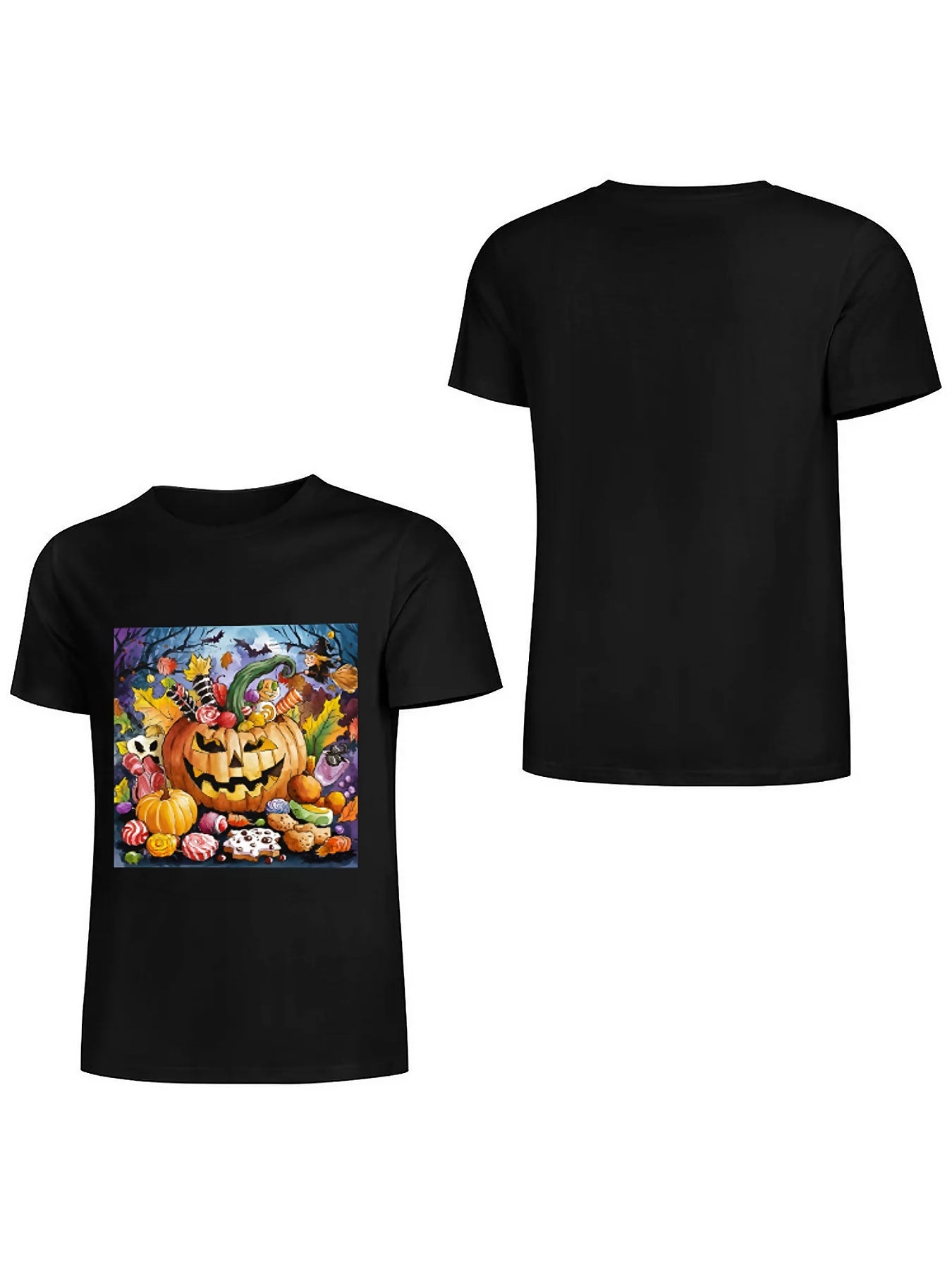 Earkoha Graphic T Shirts for Women Summer Casual Halloween Printed Tee Cotton Tops Loose Fit
