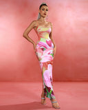 Spaghetti Strap Graphic Print Bodycon Dress