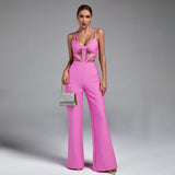 Strappy Cutout Bandage Jumpsuit