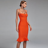 Strappy Fishtail Over Knee Bandage Dress