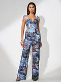 Work Of Art Tapestry Cargo Pants Set