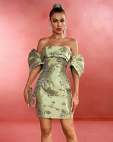 Off-shoulder Floral Mini Dress