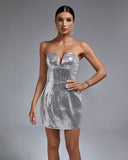 Sequin Sweetheart Mini Dress