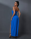 Backless Split Wide Leg Jumpsuit