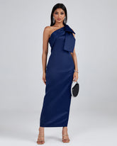 One Shoulder Bowknot Gown