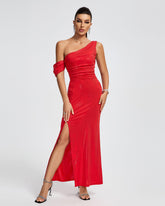 Sequin Embellished High Slit Maxi Dress