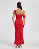 Sequin Embellished High Slit Maxi Dress