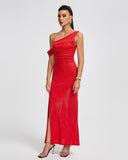 Sequin Embellished High Slit Maxi Dress