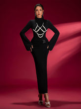 Pearl-embellished Knit Bodycon Dress