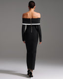 Helen Off Shoulder Midi Bandage Dress