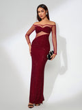 Wine Red Dress FR2721