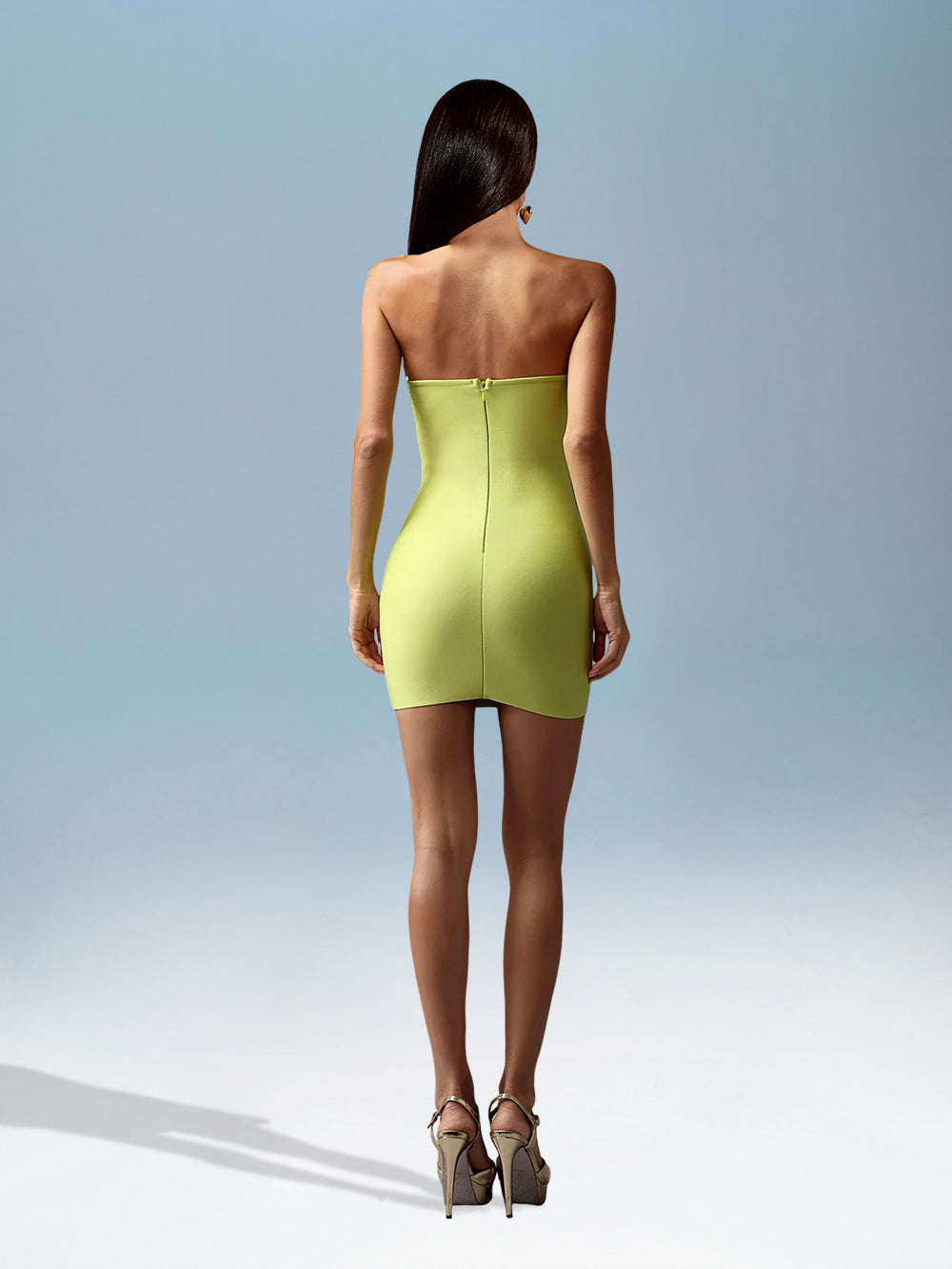 Rhinestone Embellished Sheathy Bandage Dress