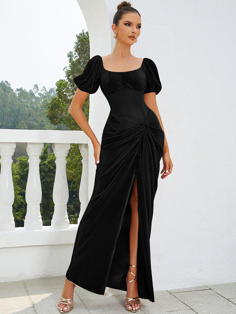 Black Bodycon Dress HB0153