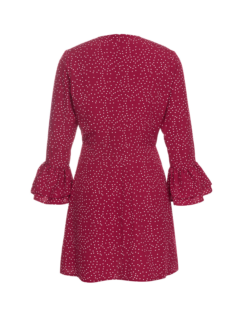 Round Neck Polka Dots Mini Bodycon Dress HB100073