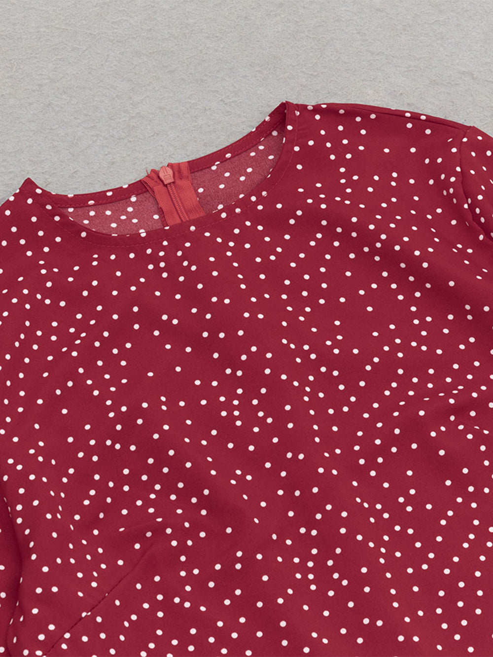 Round Neck Polka Dots Mini Bodycon Dress HB100073