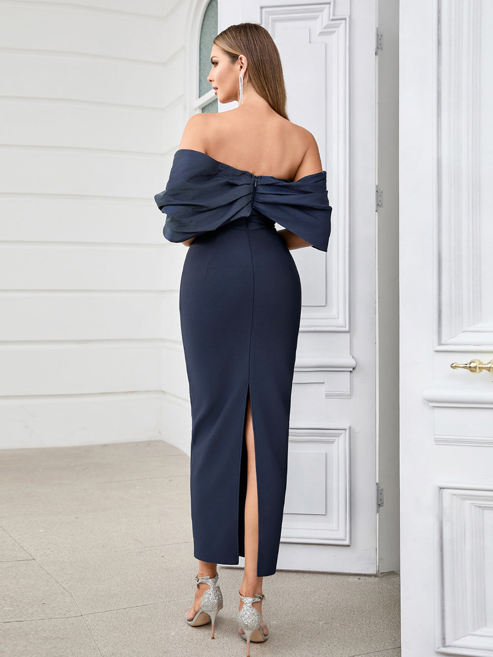 Dark Blue Bandage Dress HB100131