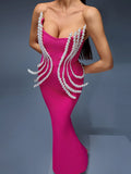 Rose Red Bandage Dress HL10131