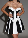 Black White Bandage Dress HL10204
