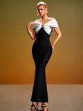 Black White Bandage Dress HL10316