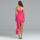 Halter Cutout Midi Backless Bandage Dress