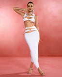 Sexy Cutout Bandage Two Piece Set