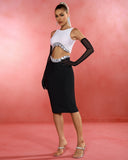 Crystal Embellished Straight Skirt Set