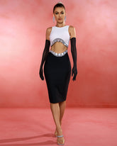 Crystal Embellished Straight Skirt Set