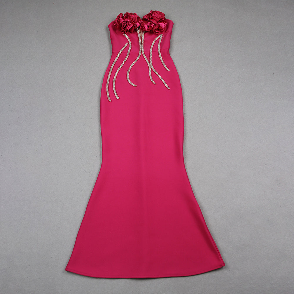 Rose Red Bandage Dress HL9557