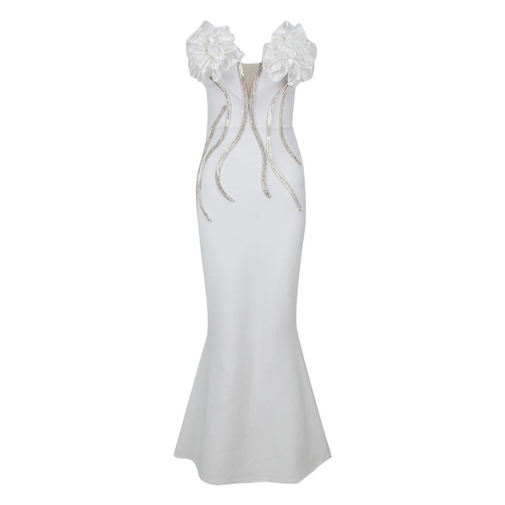 White Bandage Dress HL9557