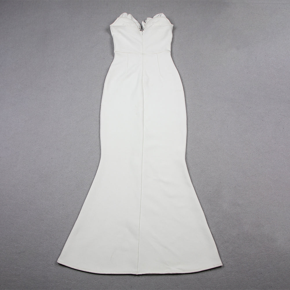Strapless Sleeveless Fishtail Maxi Bandage Dress HL9557
