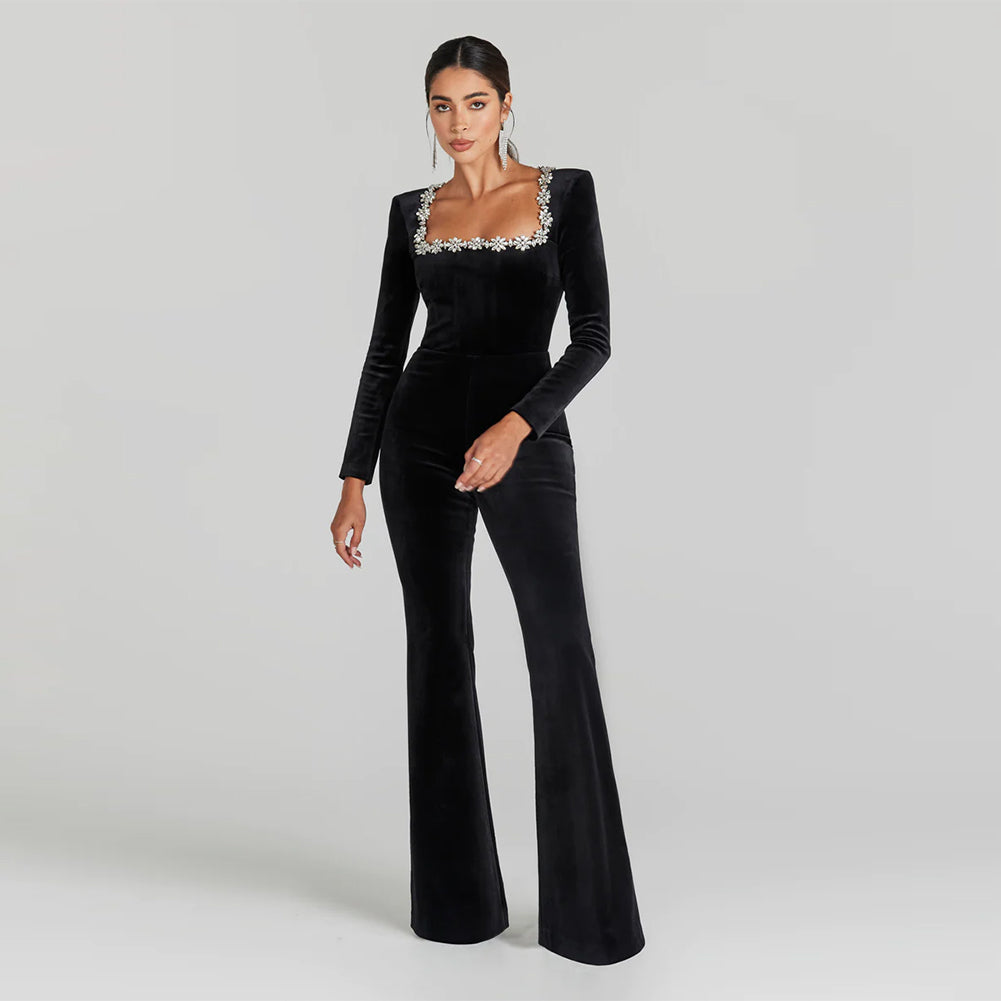 Black Bandage Jumpsuit HL9558