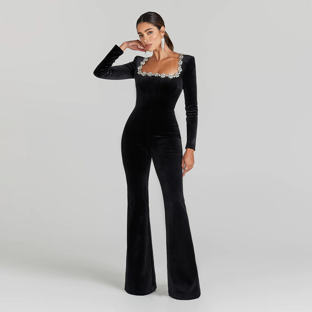 Black Bandage Jumpsuit HL9558