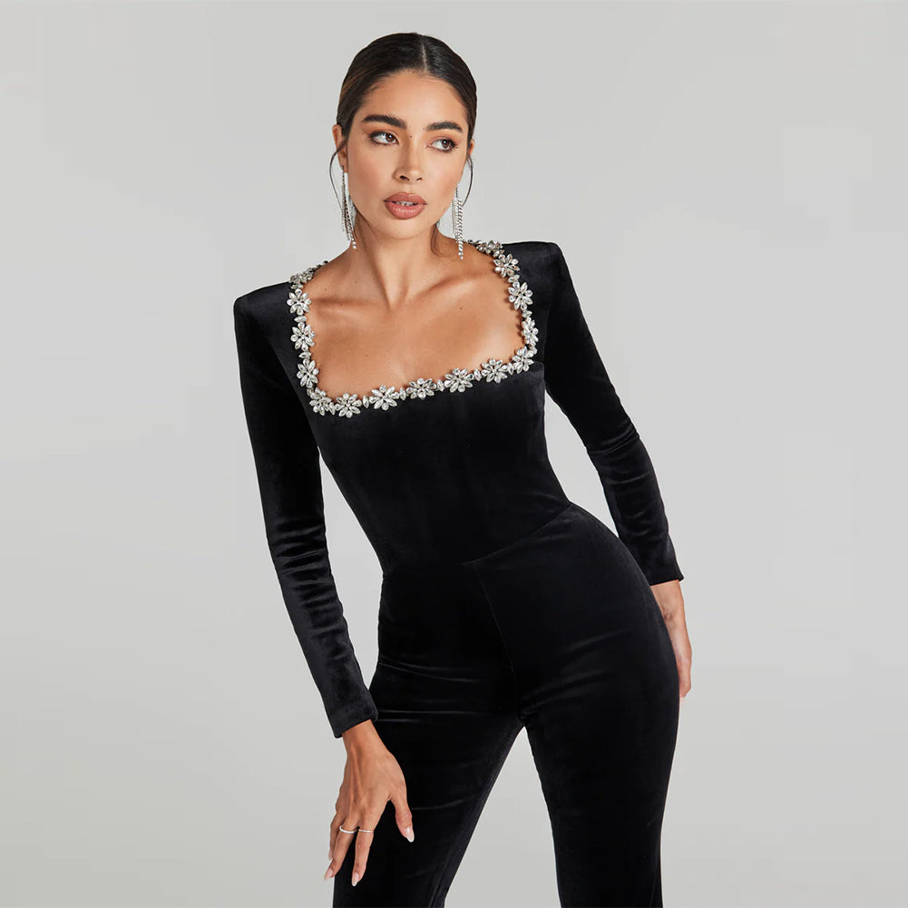 Black Bandage Jumpsuit HL9558