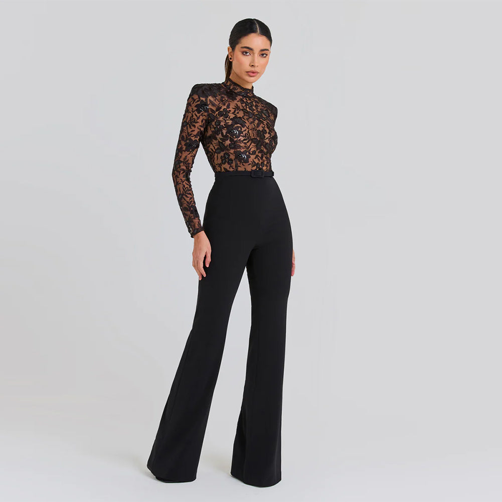 Black Bandage Jumpsuit HL95621