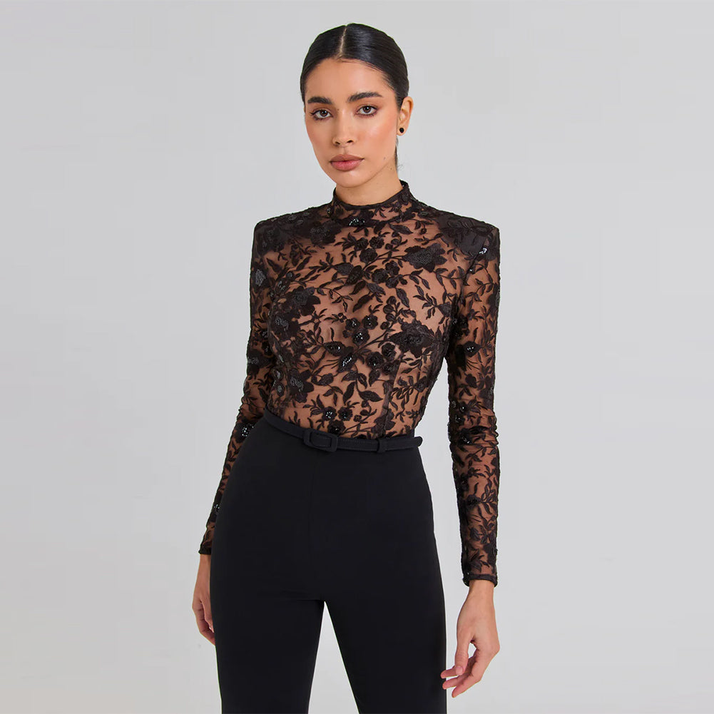 Black Bandage Jumpsuit HL95621