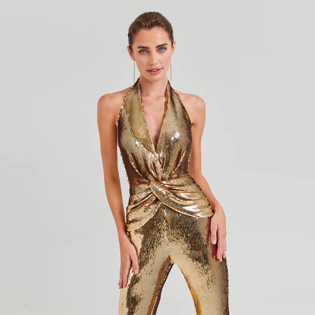 Gold Jumpsuit HL9569