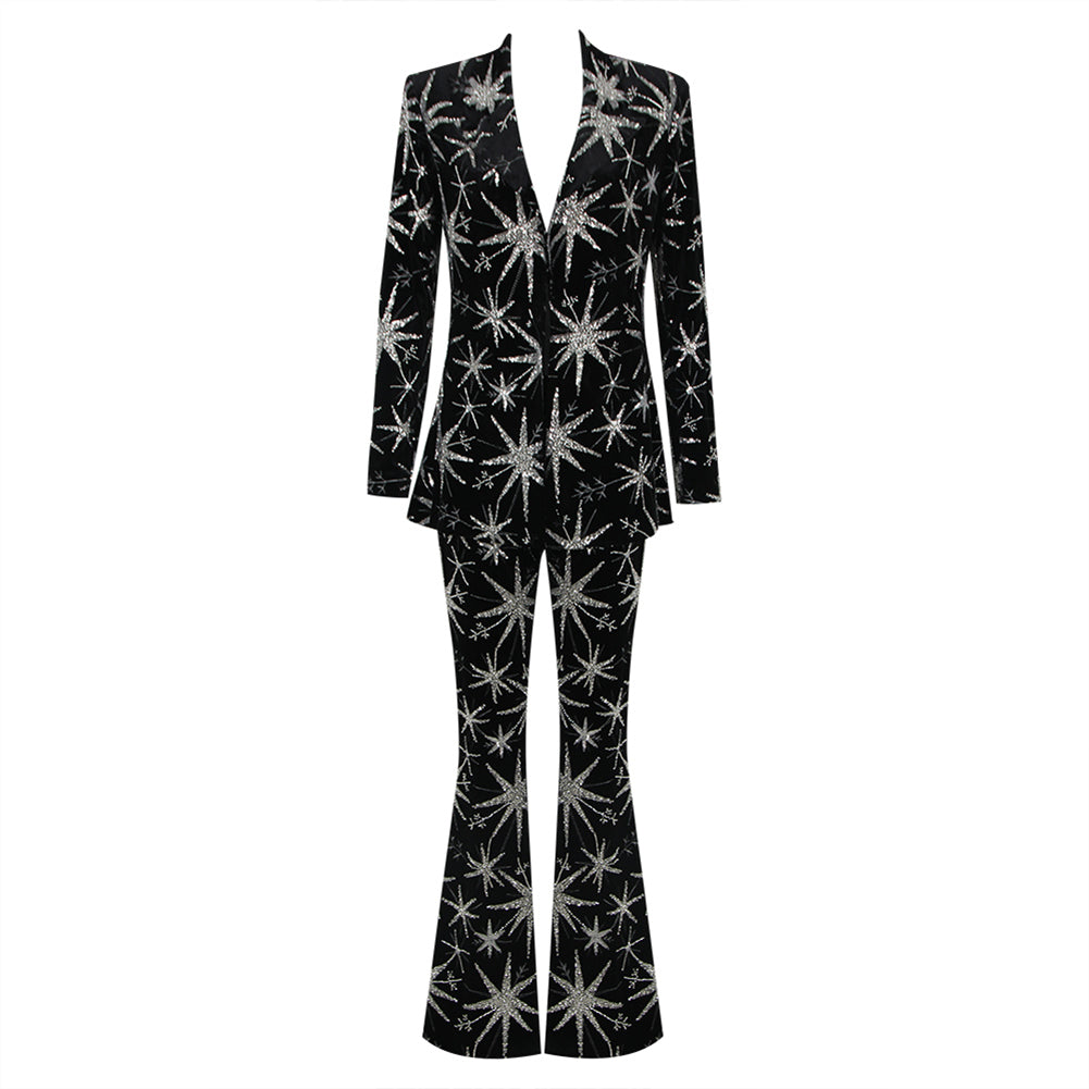 Black Bodycon Suit HL9581