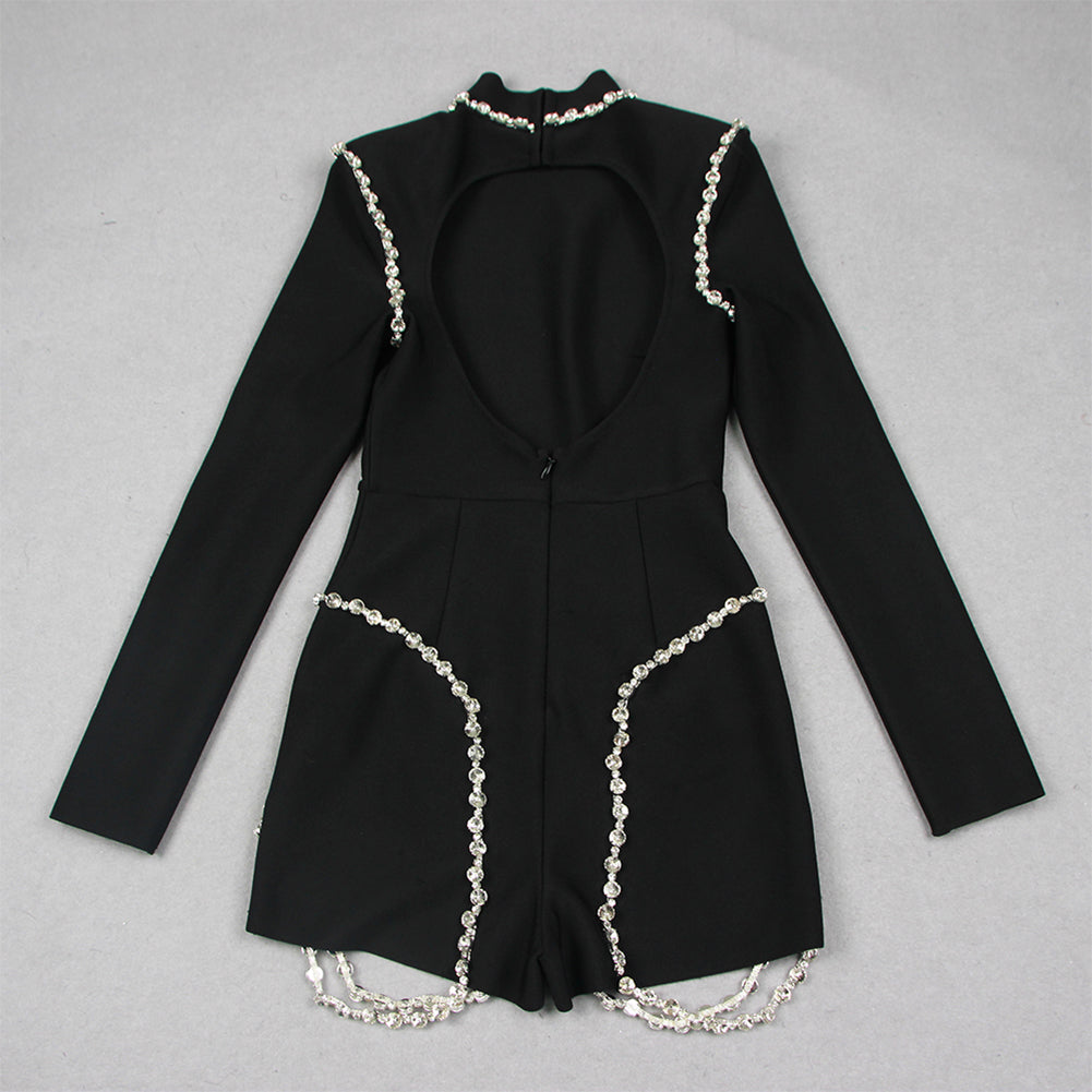 Black Bandage Jumpsuit HL9613