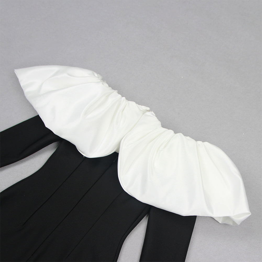 Off Shoulder Long Sleeve Elegant Maxi Bandage Dress HL9640