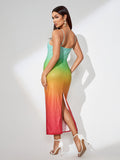 Gradient Color Starfish Midi Dress