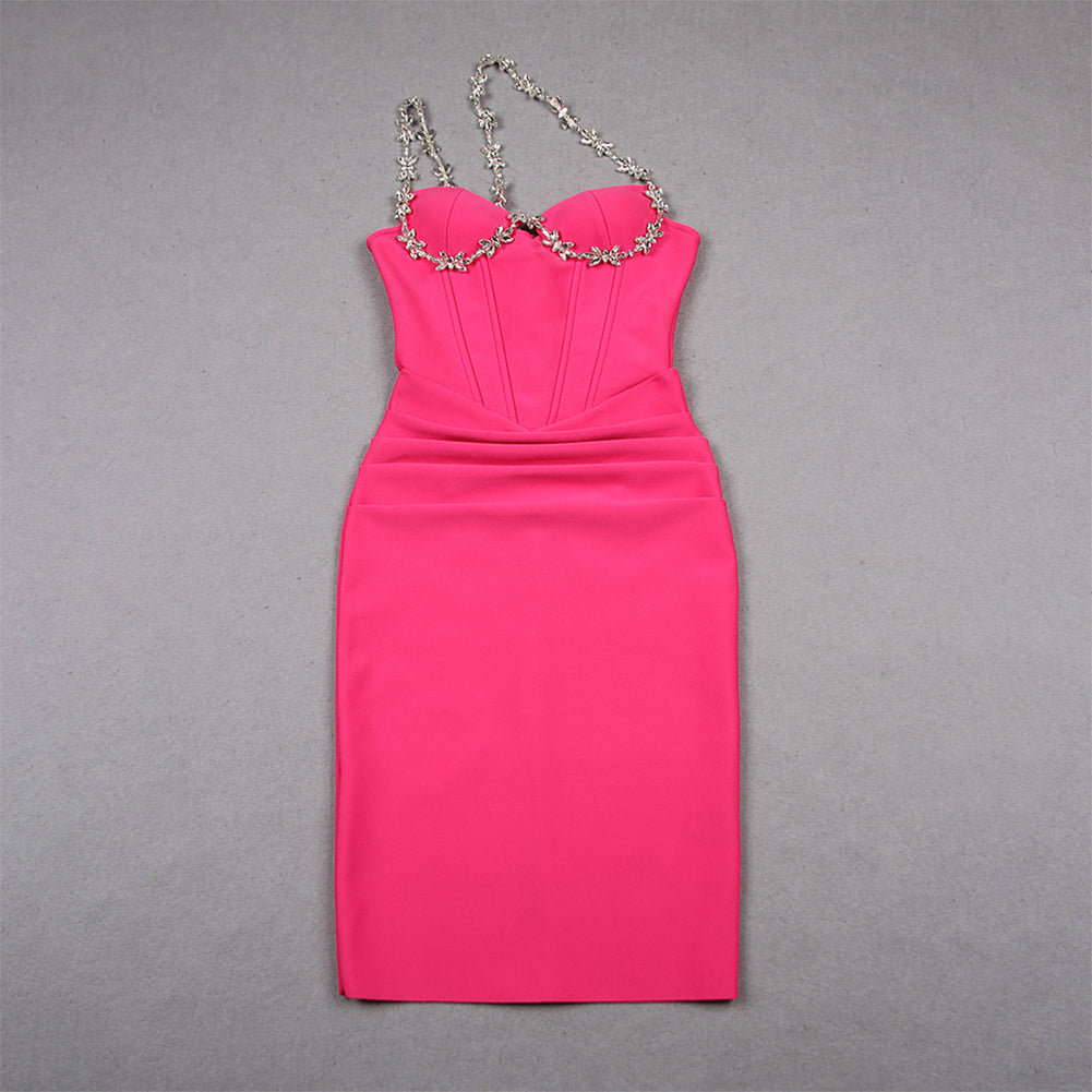 Rose Red Bandage Dress HL9661