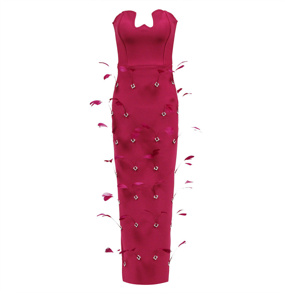 Rose Red Bandage Dress HL9740