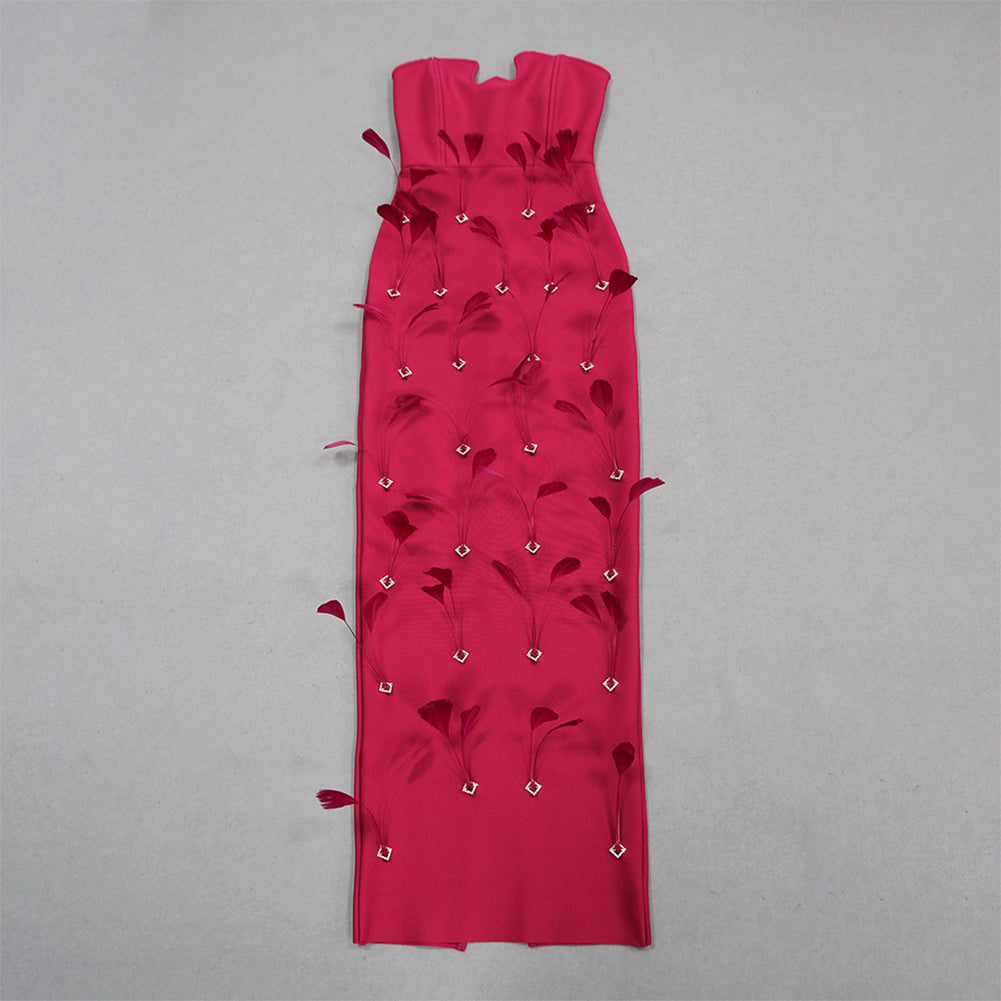 Rose Red Bandage Dress HL9740