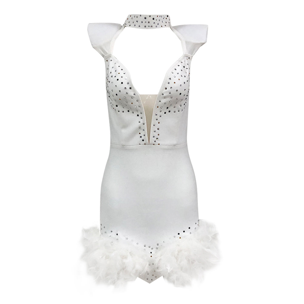 White Bandage Dress HL9754